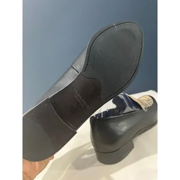 Vagabond Frances Snake Slip On Black Leather Loafers Sz 39 - Picture 4 of 6